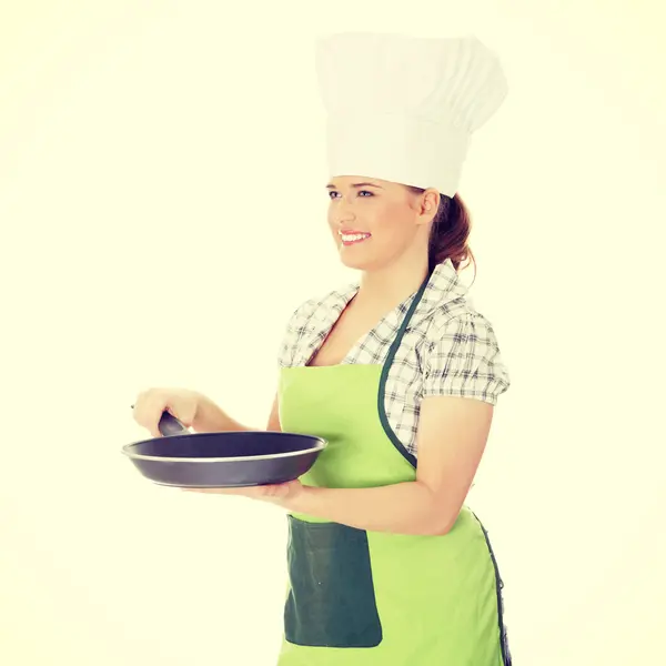 Young woman cooking healthy food — Stock Photo, Image