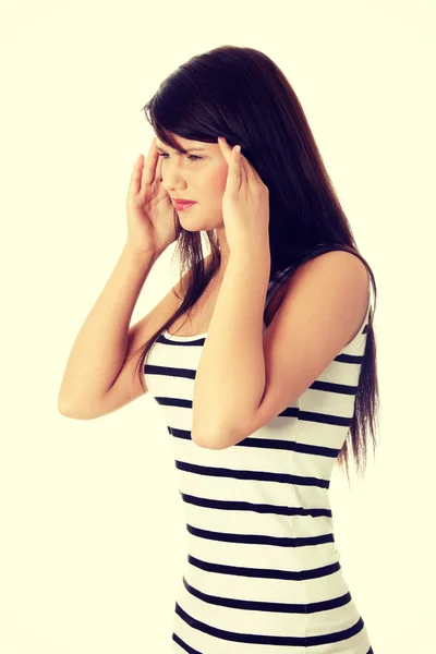 Woman with headache — Stock Photo, Image