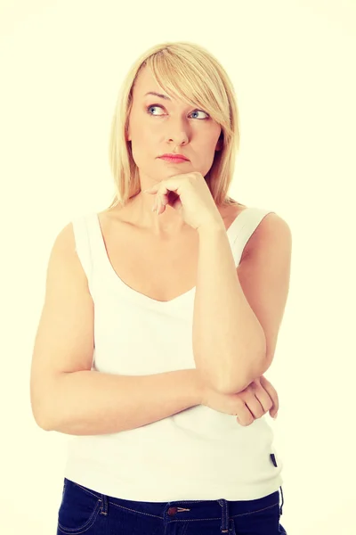 Vrouw denken — Stockfoto