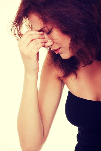 Woman with headache — Stock Photo, Image