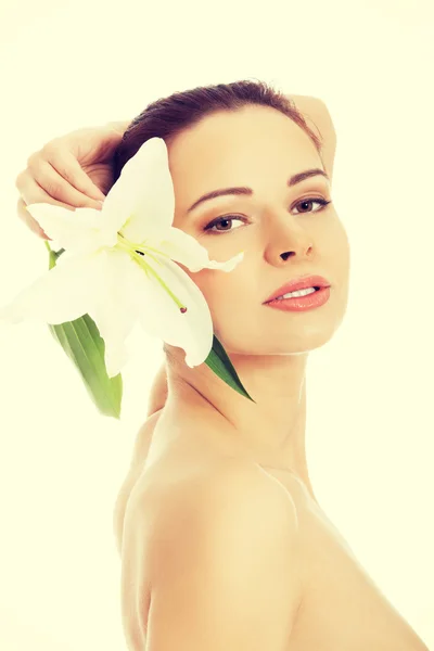 Bellissimo viso di donna spa — Foto Stock