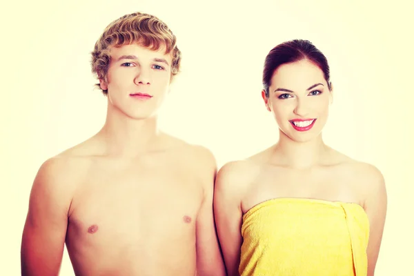 Topless couple — Stock Photo, Image