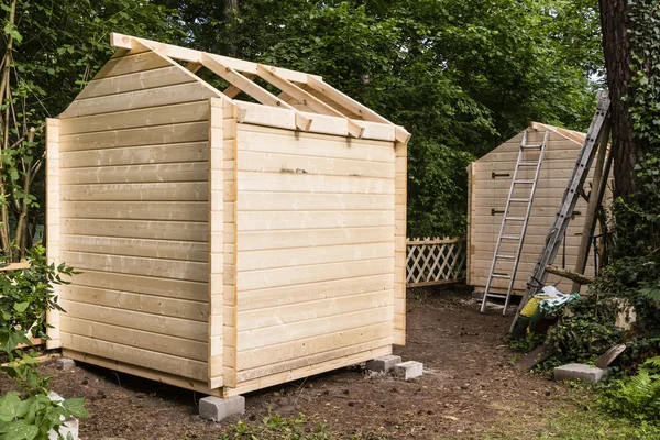 Costruzione di una capanna in legno — Foto Stock