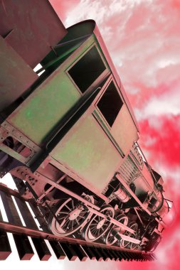 eski cehenneme giderken lokomotif tren