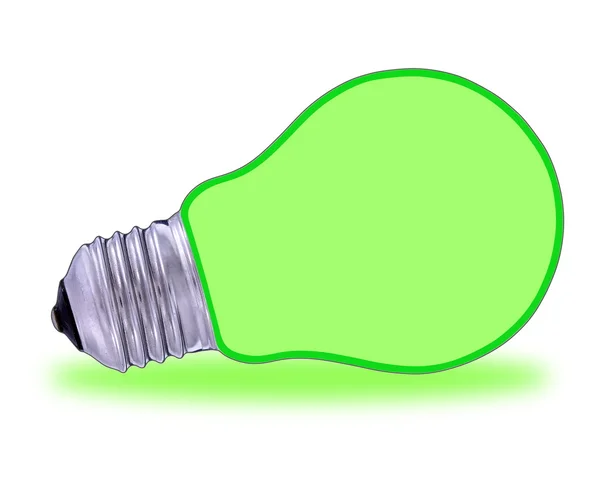 Green renewable energy farm, ligtbulb with space for your text — Stock Photo, Image