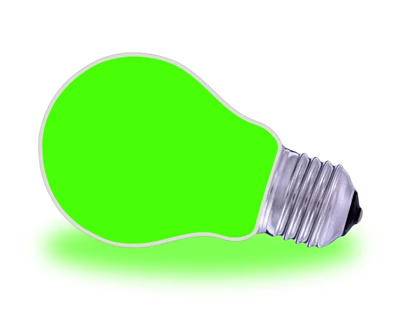 Green renewable energy farm, ligtbulb with space for your text — Stock Photo, Image