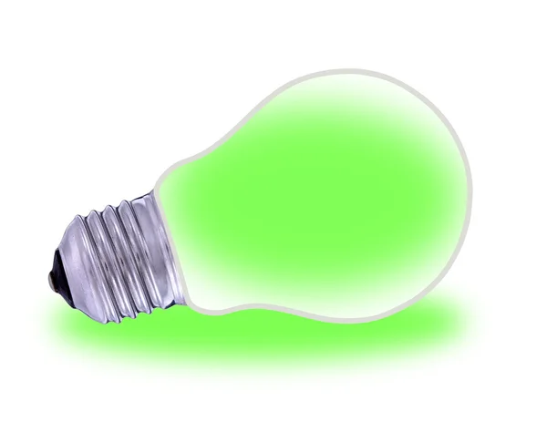 Green renewable energy farm, ligtbulb with space for your text — Stock Photo, Image