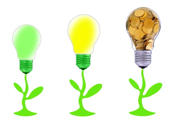 Kreativa symbol för företag, förnybara energikällor — Stockfoto