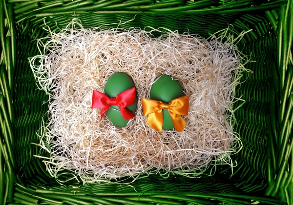 Green easter egss — Stock Photo, Image