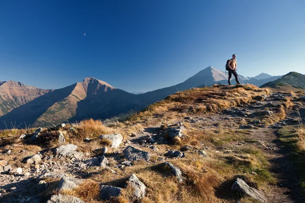 Caminhante nas Montanhas Tatras — Fotografia de Stock