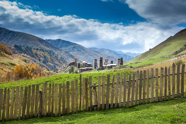 Ushguli köy swanetia. Gürcistan — Stok fotoğraf