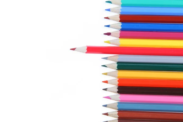 Många-färgade pennor — Stockfoto