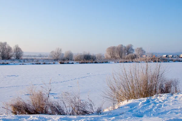 Зимний пейзаж. — стоковое фото