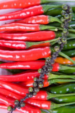 yeşil ve kırmızı biber biber
