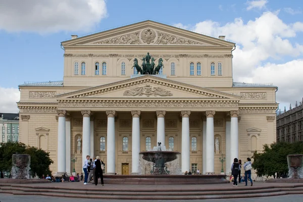 Widok światła w Teatrze Wielkim w Moskwie, Rosja — Zdjęcie stockowe