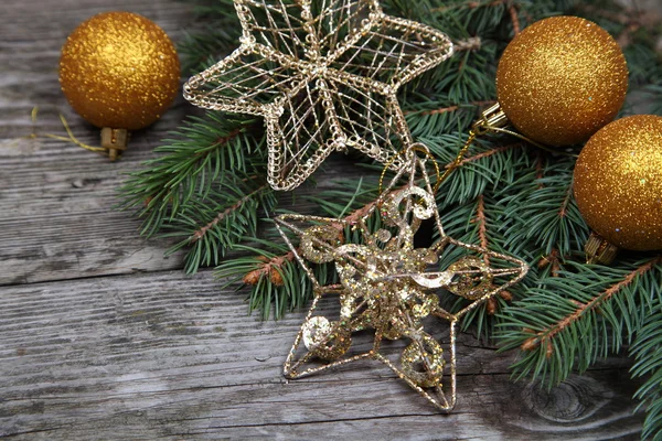 Gyllene christmas ornament — Stockfoto