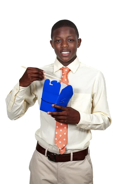 Man Eating — Stock Photo, Image