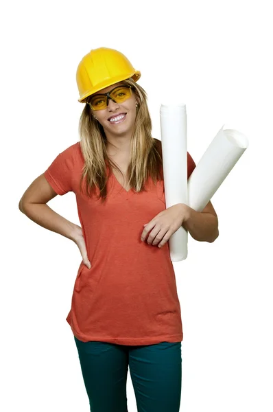 Female Construction Worker — Stock Photo, Image