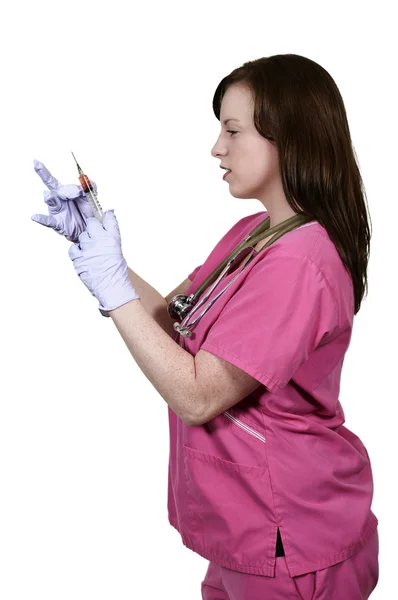 Female Doctor with Syringe — Stock Photo, Image