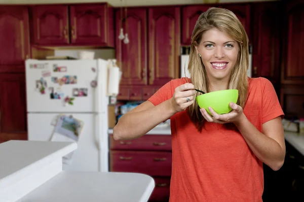 Woman Eating — Stock Photo, Image