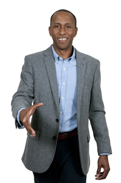 Black Man Shaking Hands — Stock Photo, Image