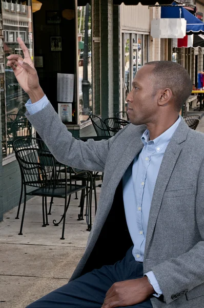 Man Hailing a Waiter — Stock Photo, Image