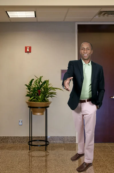 Black Man Shaking Hands — Stock Photo, Image