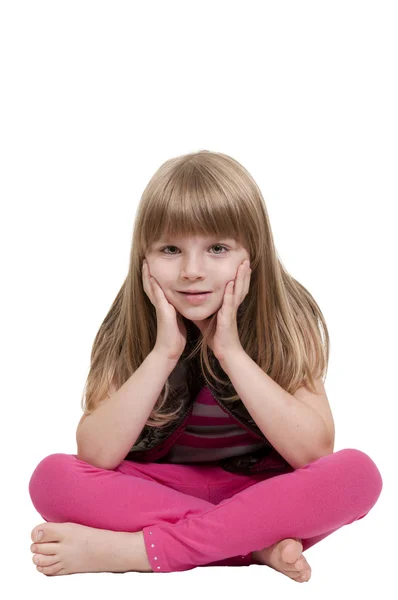 Little Girl Sitting — Stock Photo, Image