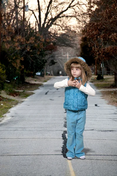 Κορίτσι στο χειμερινό παλτό — Φωτογραφία Αρχείου