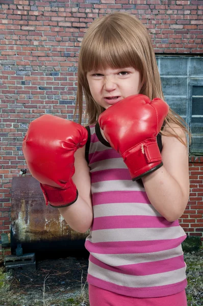 Boxeador menina — Fotografia de Stock