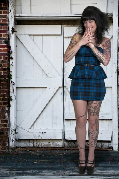 Beautiful Tattooed Woman — Stock Photo, Image