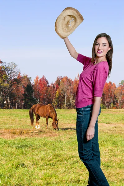 Cowgirl — Stockfoto