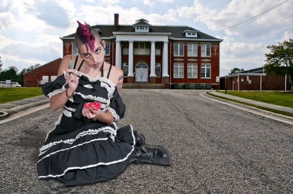 Gotische vrouw chirurg — Stockfoto