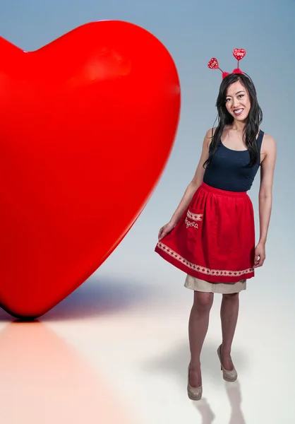 Día de San Valentín Corazón Mujer — Foto de Stock