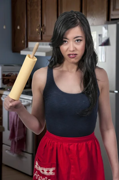 Beautiful Asian Woman Chef — Stock Photo, Image