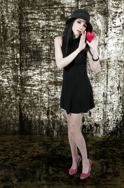 Día de San Valentín Corazón Mujer — Foto de Stock