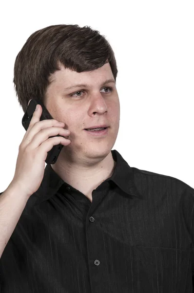 Man op een mobiele telefoon — Stockfoto