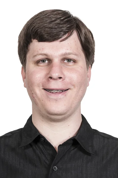 Young Man with Braces — Stock Photo, Image