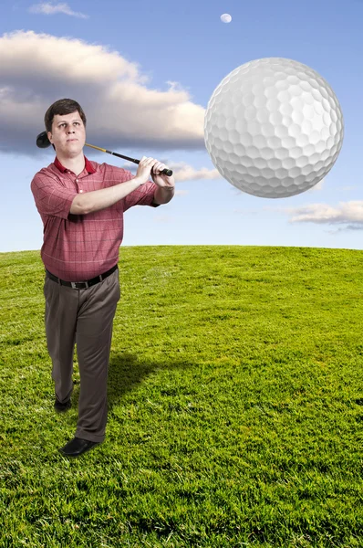 Erkek golfçü — Stok fotoğraf