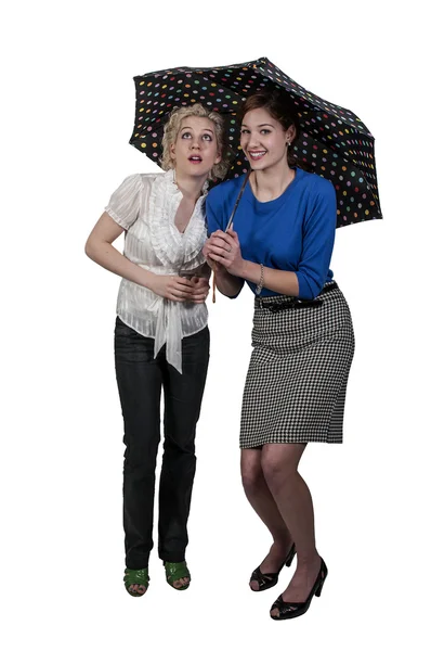 Frau mit Regenschirm — Stockfoto