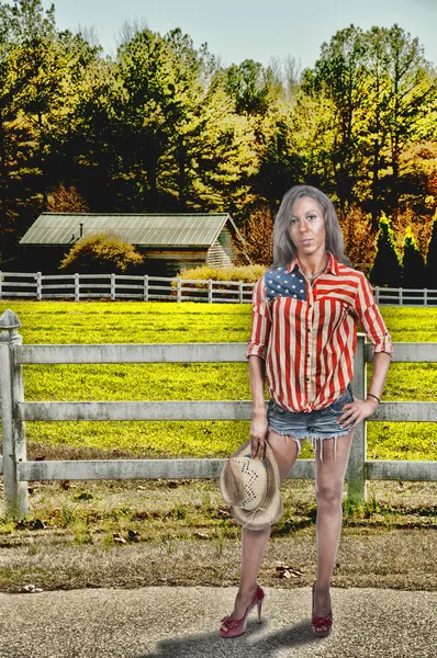 Cowgirl — Stockfoto