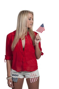 Bayrağı Olan Kadın