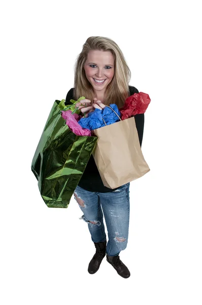 Mujer bolsas de compras —  Fotos de Stock