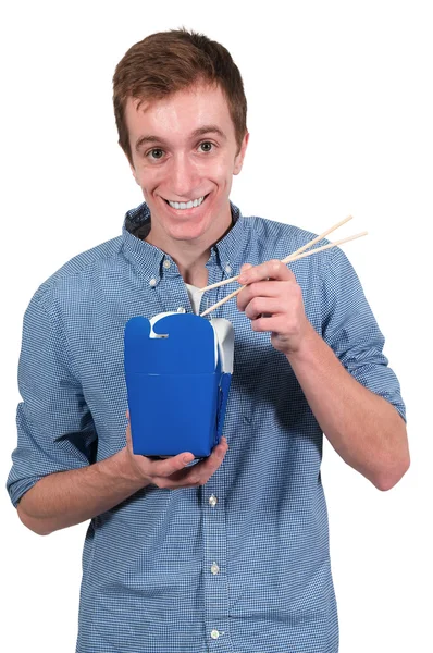 Man Eating — Stock Photo, Image