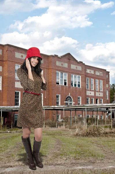 Woman Wearing Hat — Stock Photo, Image