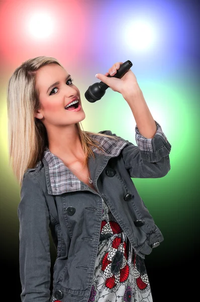 Woman Singer — Stock Photo, Image