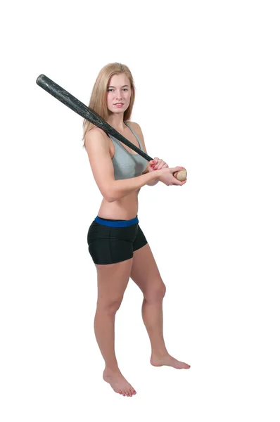 Woman Baseball Player — Stock Photo, Image