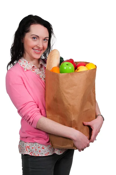 Donna shopping bags — Foto Stock