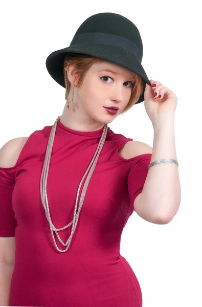 Woman Wearing Hat — Stock Photo, Image