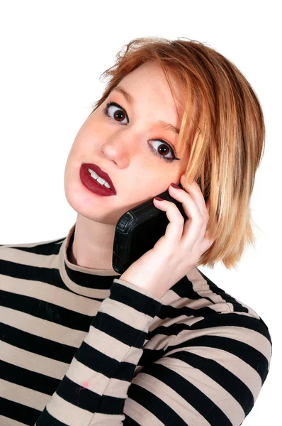 Frau am Telefon — Stockfoto